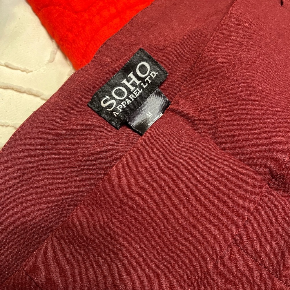 Soho Burgundy cropped trousers - Picture 2 of 2